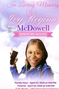 IVY REGINA MCDOWELL