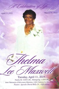 THELMA LEE MAXWELL