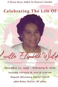 LUCILLE ELIZABETH WILDER