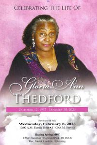 GLORIA ANN THEDFORD