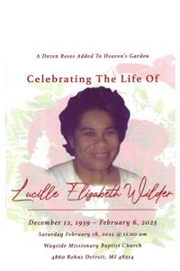 LUCILE ELIZABETH WILDER