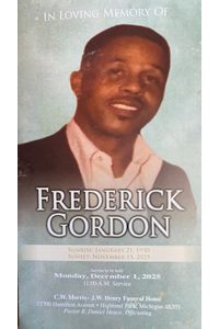FREDERICK  GORDON SR.