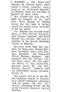 Roxie Lee (Burgess) Bassett