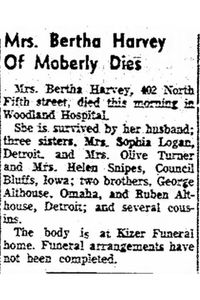 Bertha May (Althouse) Harvey