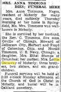 Anna (Ganaway) Timmons