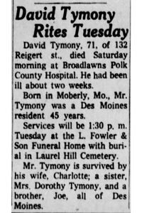David  Tymony Jr