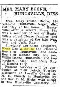 Mary Susan (Ray) Boone