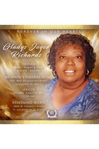 Gladys Joyce Richards Obituary, Fort Lauderdale, FL