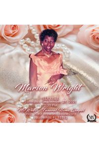Marion D. Wright Obituary, West Palm Beach, FL