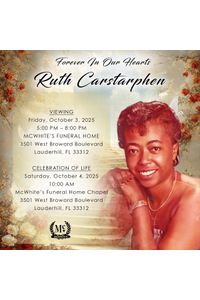 Ruth Carstarphen Obituary, Fort Lauderdale, FL