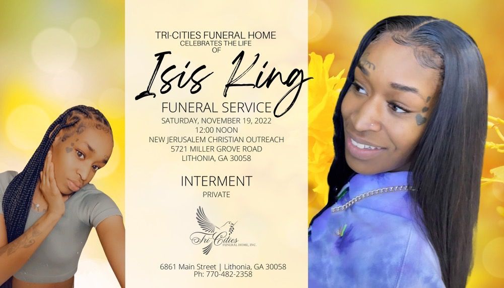 Isis Lasha King Obituary in Lithonia at Tri-Cities Funeral Home | Obit