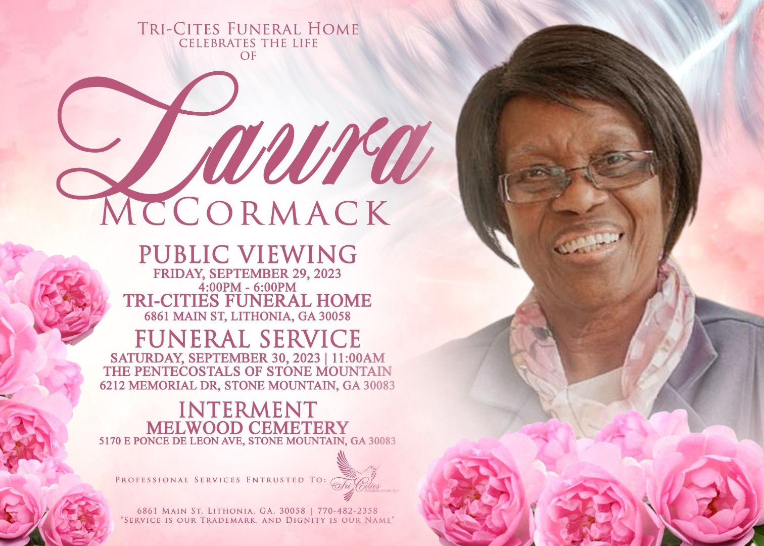 Laura M. McCormack Obituary in Lithonia at TriCities Funeral Home Obit