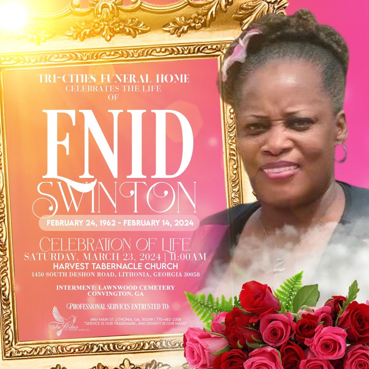 Enid Swinton Obituary in Lithonia at TriCities Funeral Home Obit
